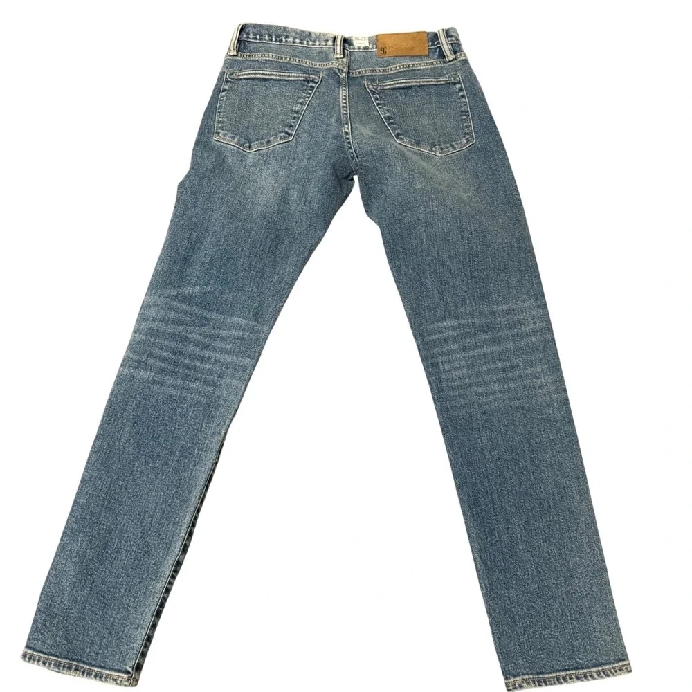 Todd Snyder Mens 30x32 Skinny‎ Fit Stretch Jeans Medium Indigo Wash